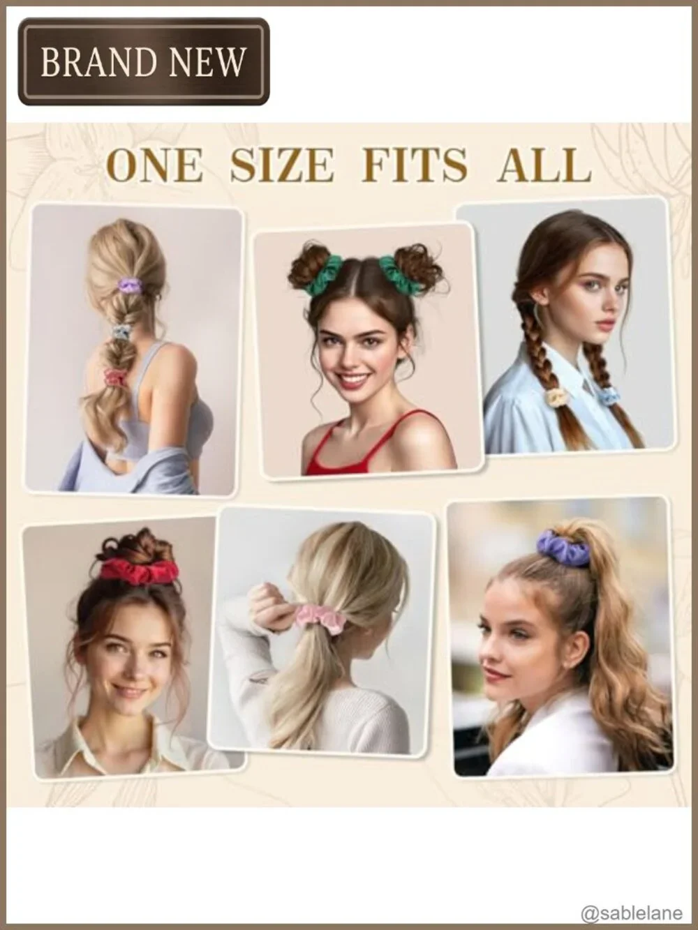 24 Silk Satin Scrunchies Bulk Hair Ties for Women Girls